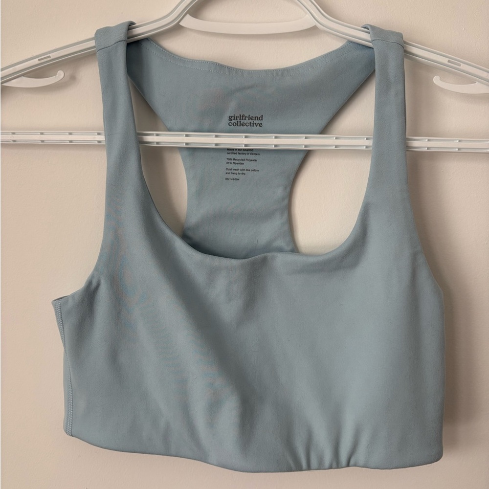 Girlfriend Collective Light Blue Sports Bra